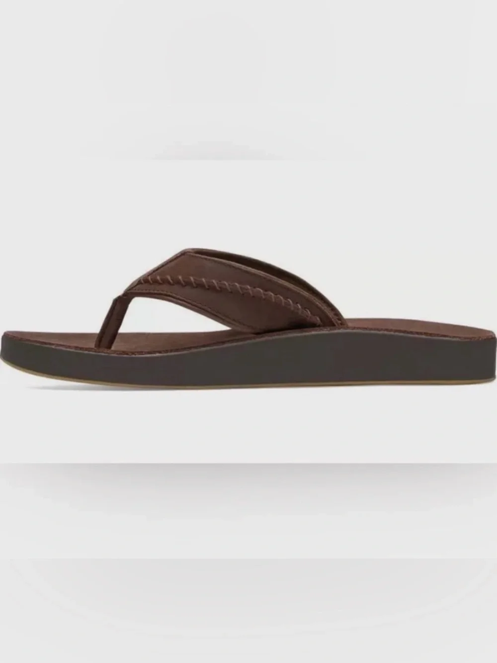 Sanuk Cosmic Yoga Mat LX Leather Flip Flops Brown Men’s Size 10 NWT flip flops
